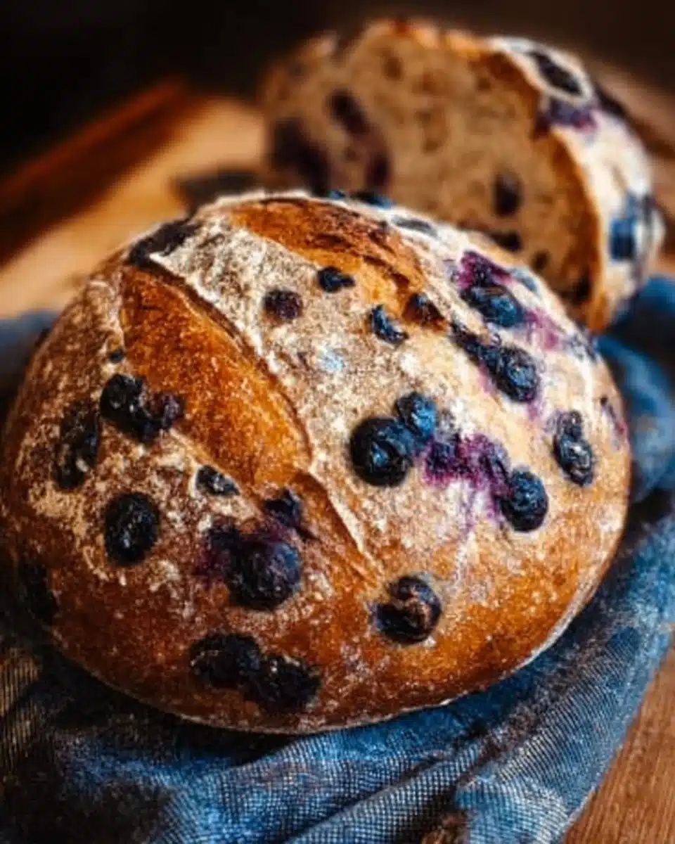 Blueberry Lemon Cream Cheese Sourdough Bread
