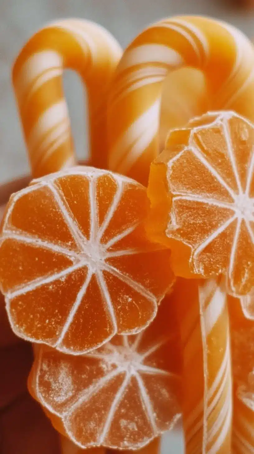 Classic Homemade Orange Candy Canes