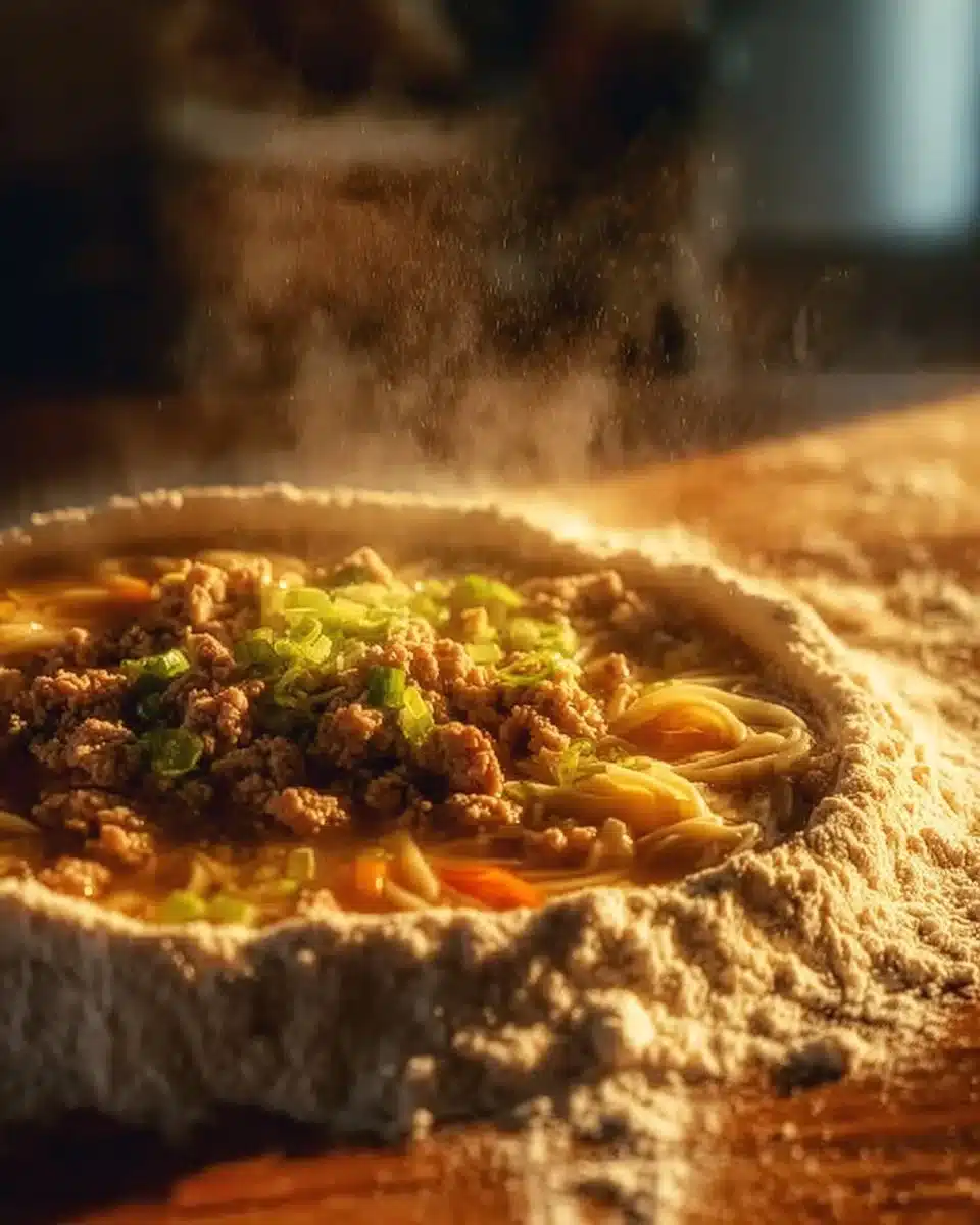 Cozy One-Pot Egg Roll Soup with Green Onions and Ginger