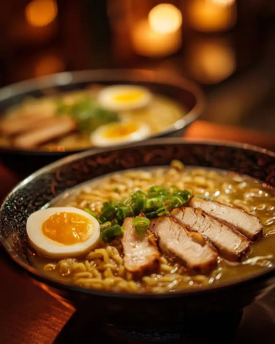 Creamy Garlic Chicken Ramen