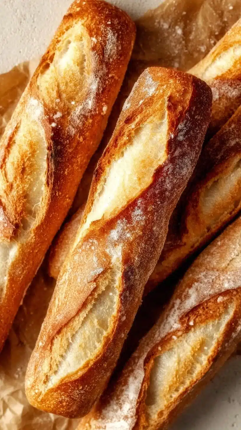 Easy Crusty Mini Baguettes