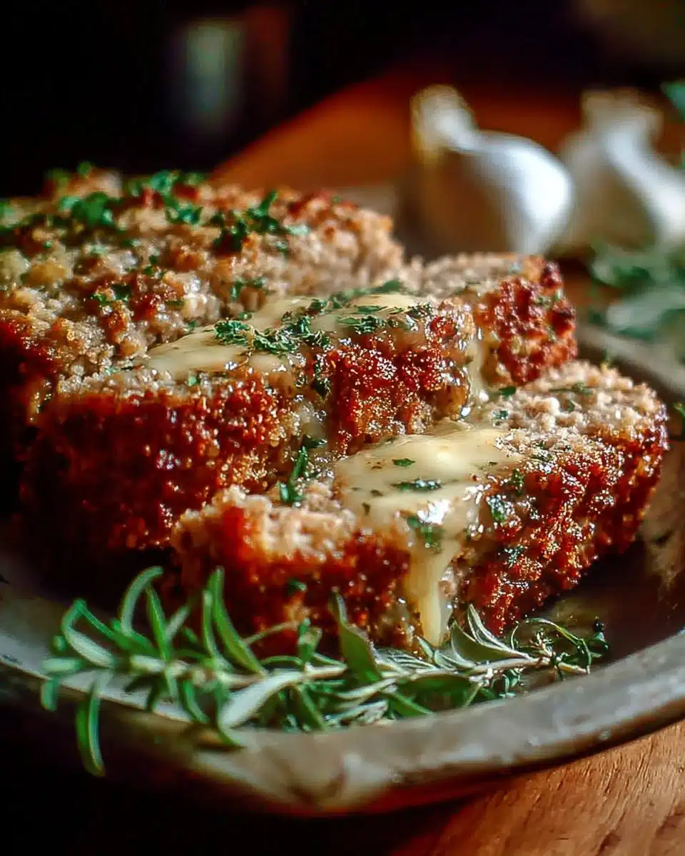 Garlic Parmesan Chicken Meatloaf