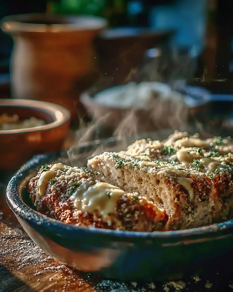 Garlic Parmesan Chicken Meatloaf