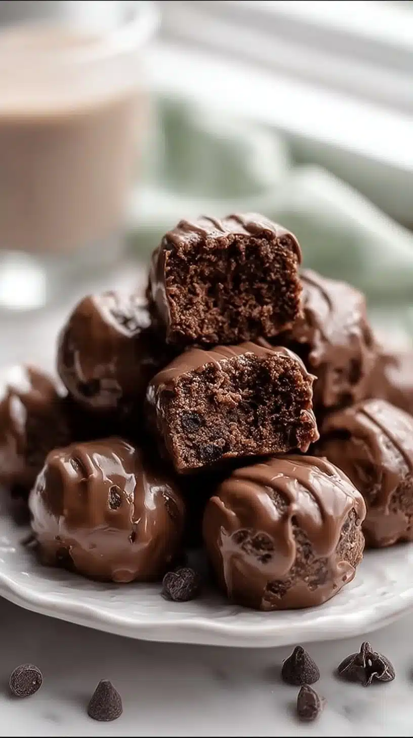 No-Bake Cottage Cheese Brownie Batter Protein Bites - Q8Rashaqa