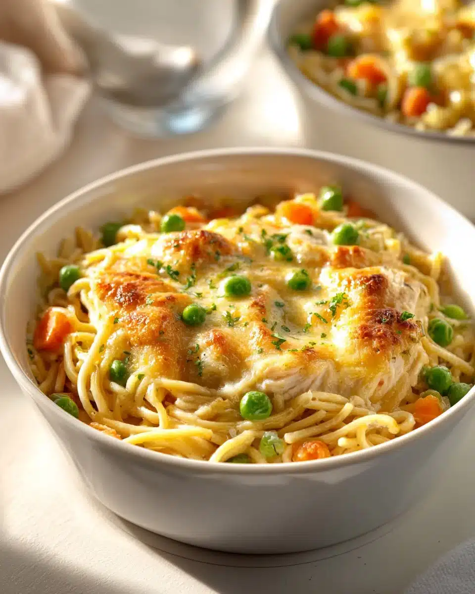 Noodle Chicken Pot Pie Casserole