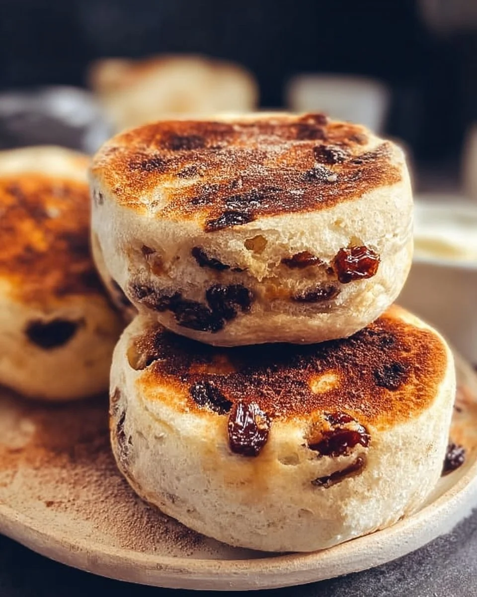 Cinnamon Raisin Sourdough English Muffins