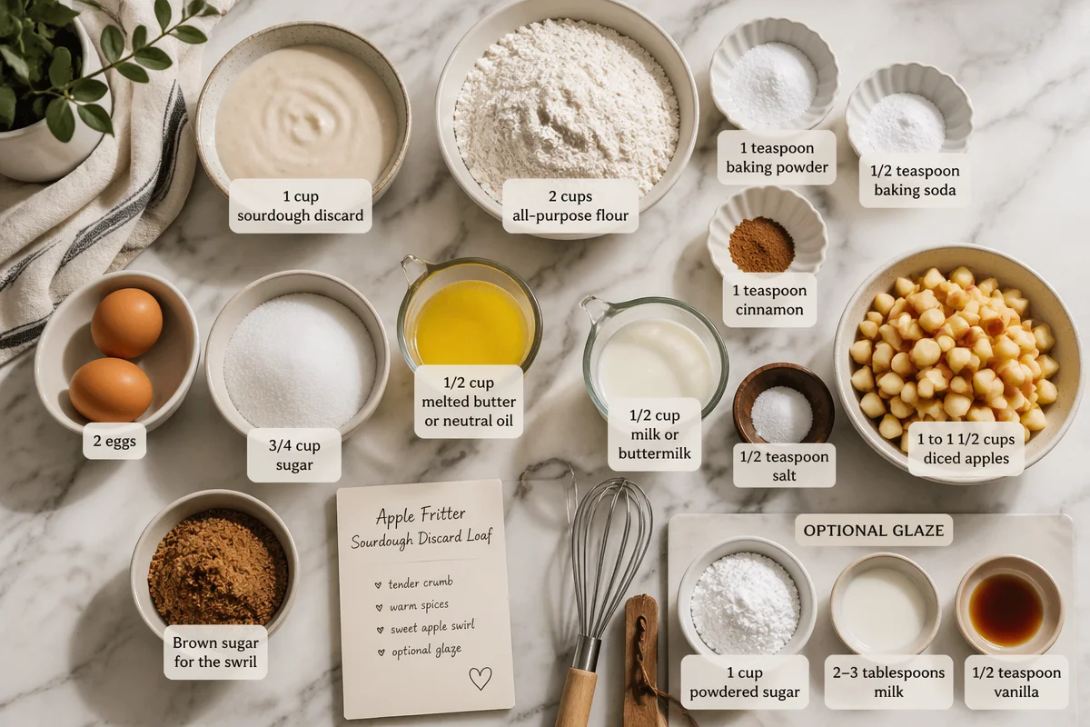 apple fritter sourdough discard loaf