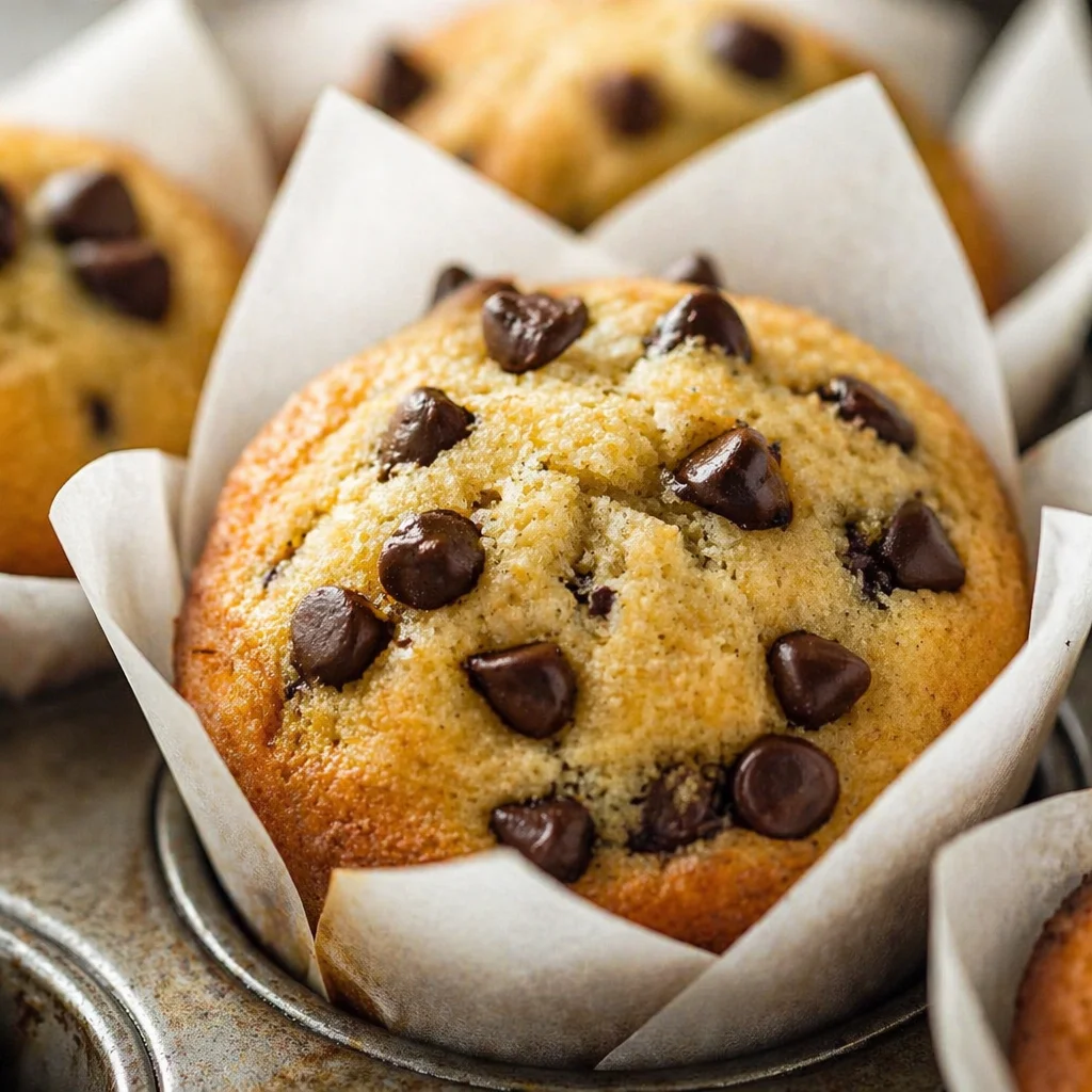 Delicious Sourdough Discard Banana Chocolate Chip Muffins