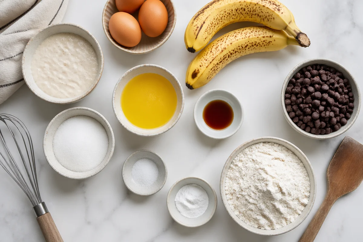 sourdough discard banana chocolate chip muffins
