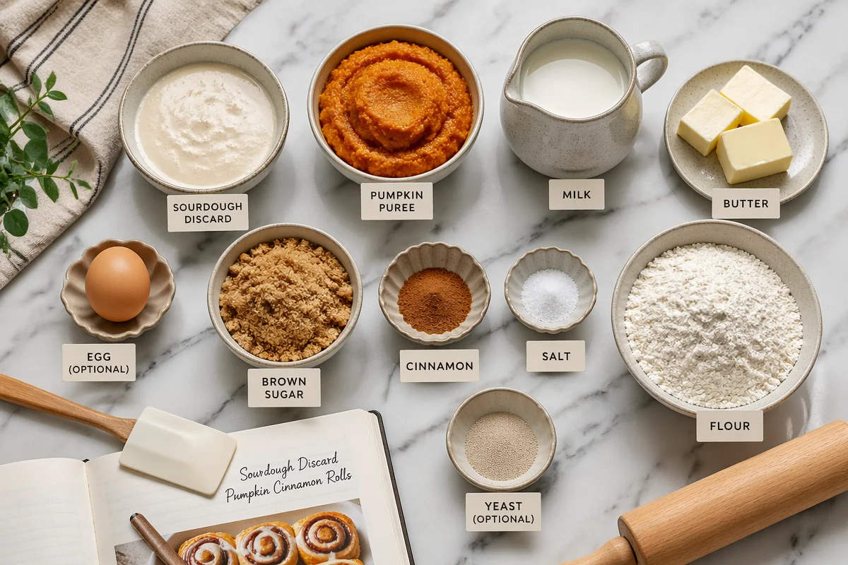 sourdough discard pumpkin cinnamon rolls