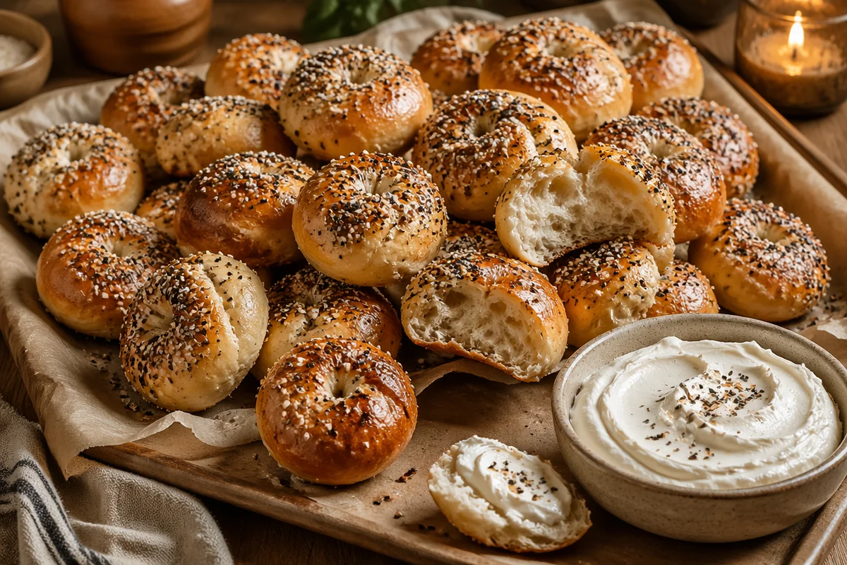 sourdough discard bagel bites