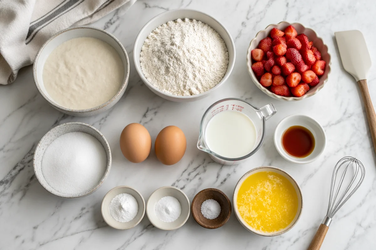 Deliciously Moist Sourdough Discard Strawberry Muffins