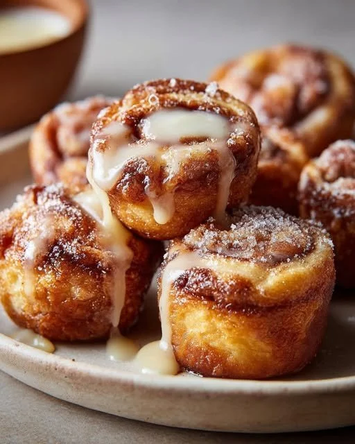 Gooey Sourdough Discard Cinnamon Roll Bites