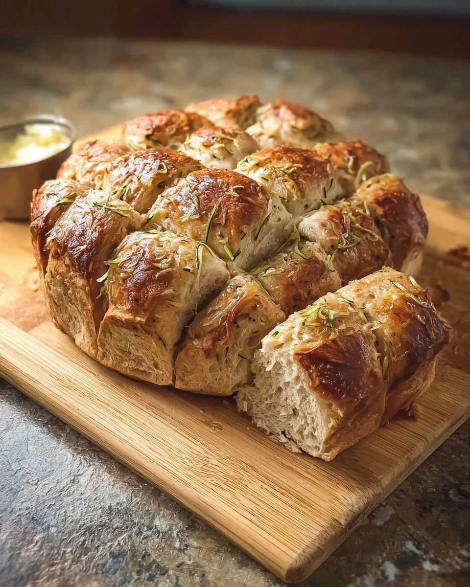 Whole Wheat Sourdough Pull-Apart Buns with Zucchini