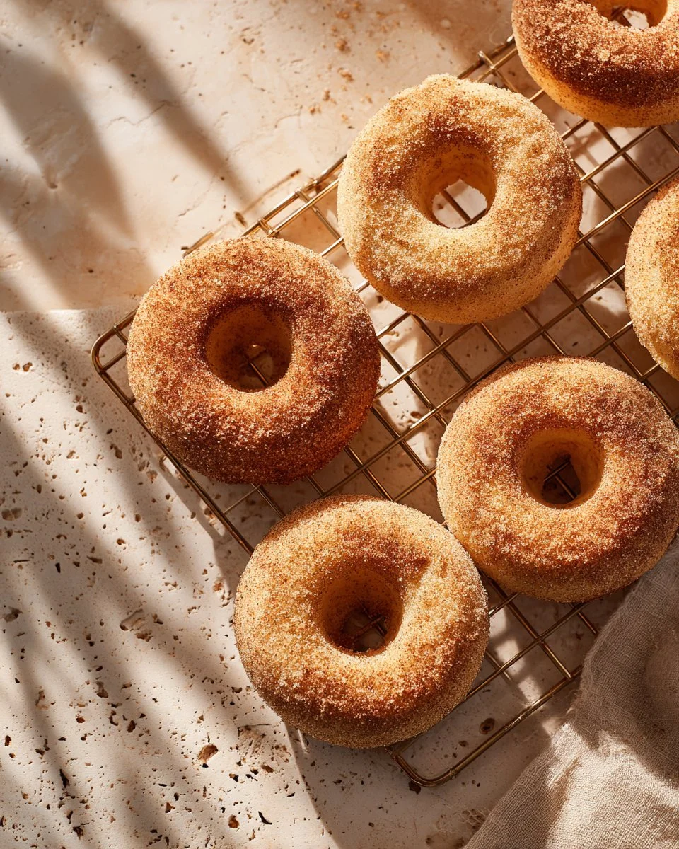 Baked Sourdough Doughnuts with Cinnamon Sugar