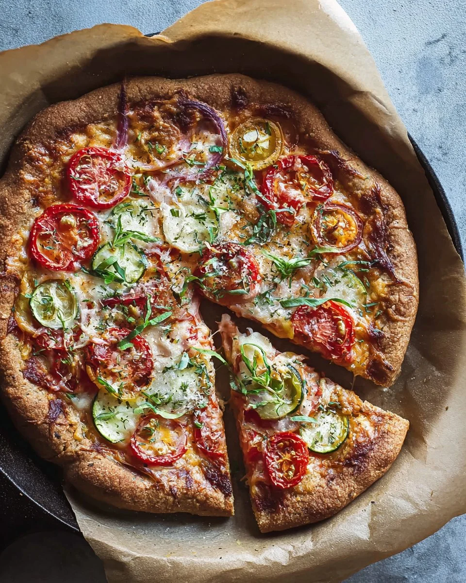 Cast Iron Whole Wheat & Herb Sourdough Pizza Crust