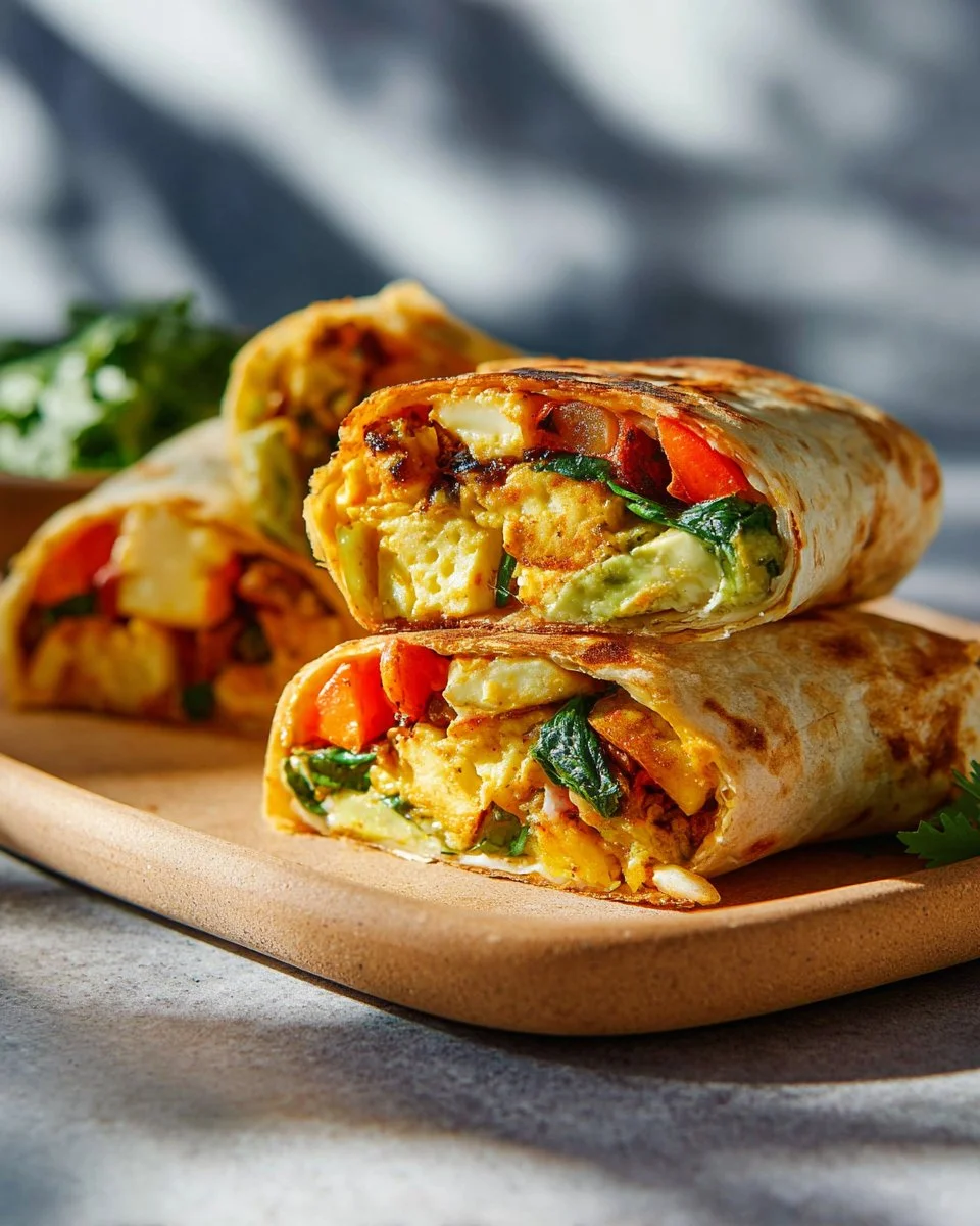 Cheesy Sourdough Breakfast Wraps