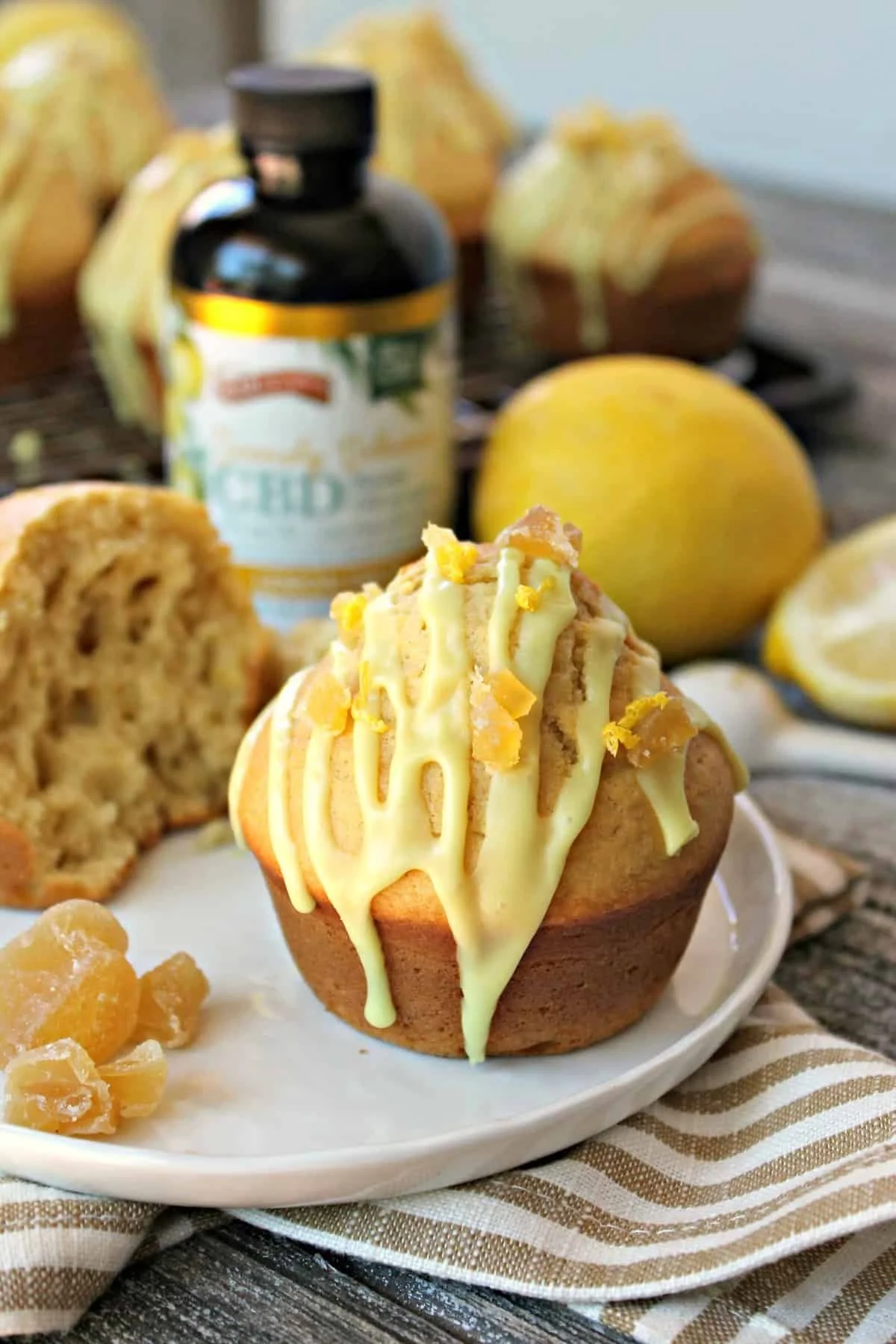 Glazed Lemon-Ginger Muffins