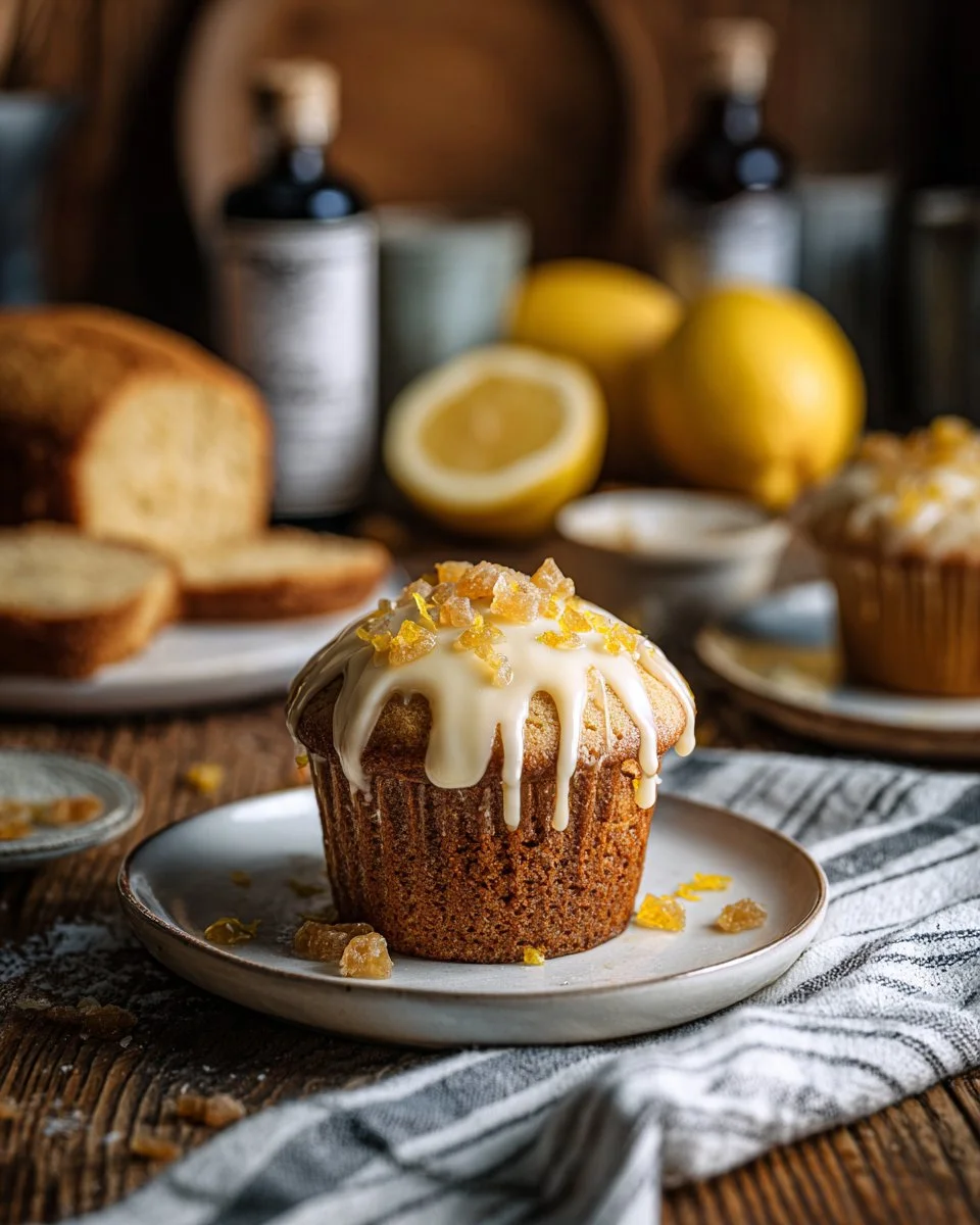 Glazed Lemon-Ginger Muffins