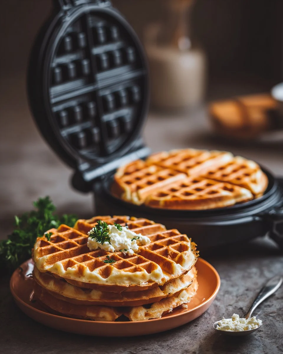 Savory Sourdough Waffles