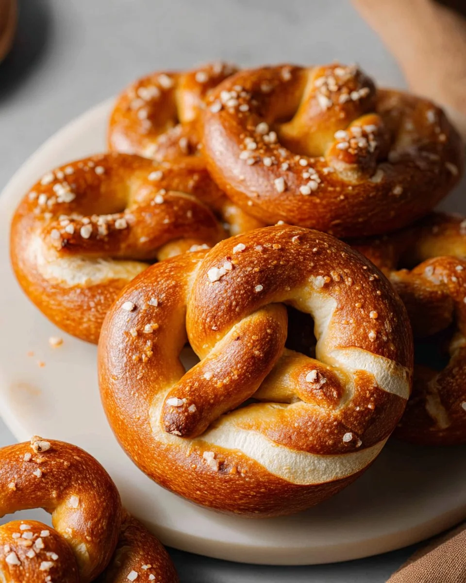 Soft Sourdough Pretzels