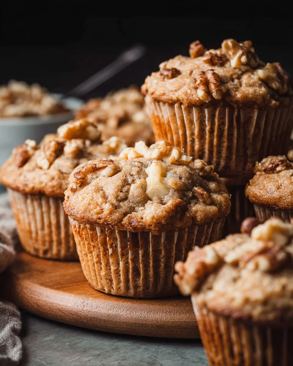 Sourdough Banana Nut Muffins