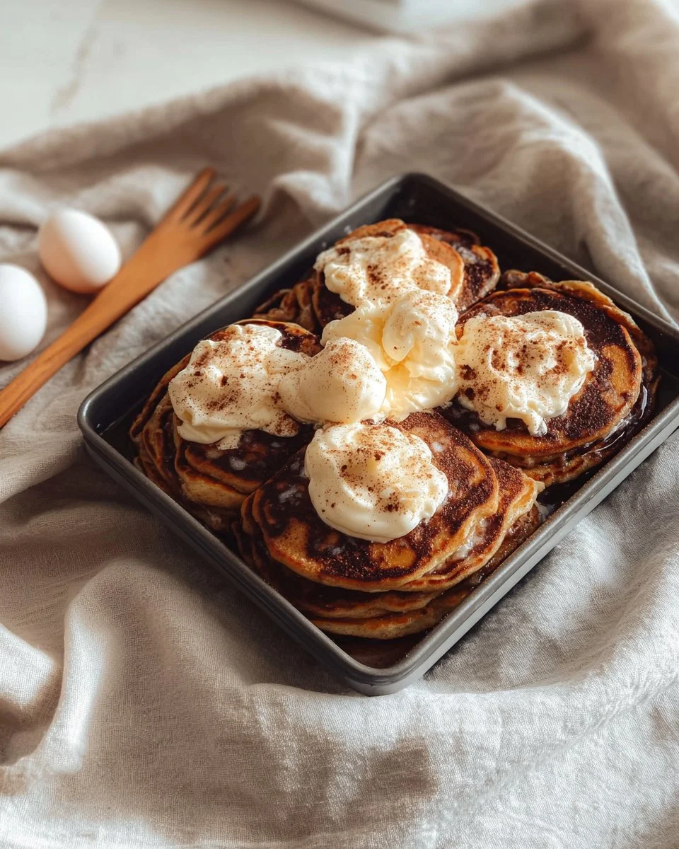 Sourdough Cinnamon Roll Pancakes