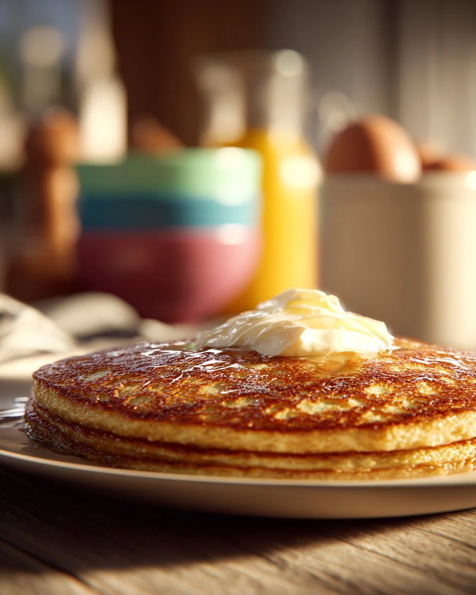 Sourdough Pancakes with Hibiscus Syrup