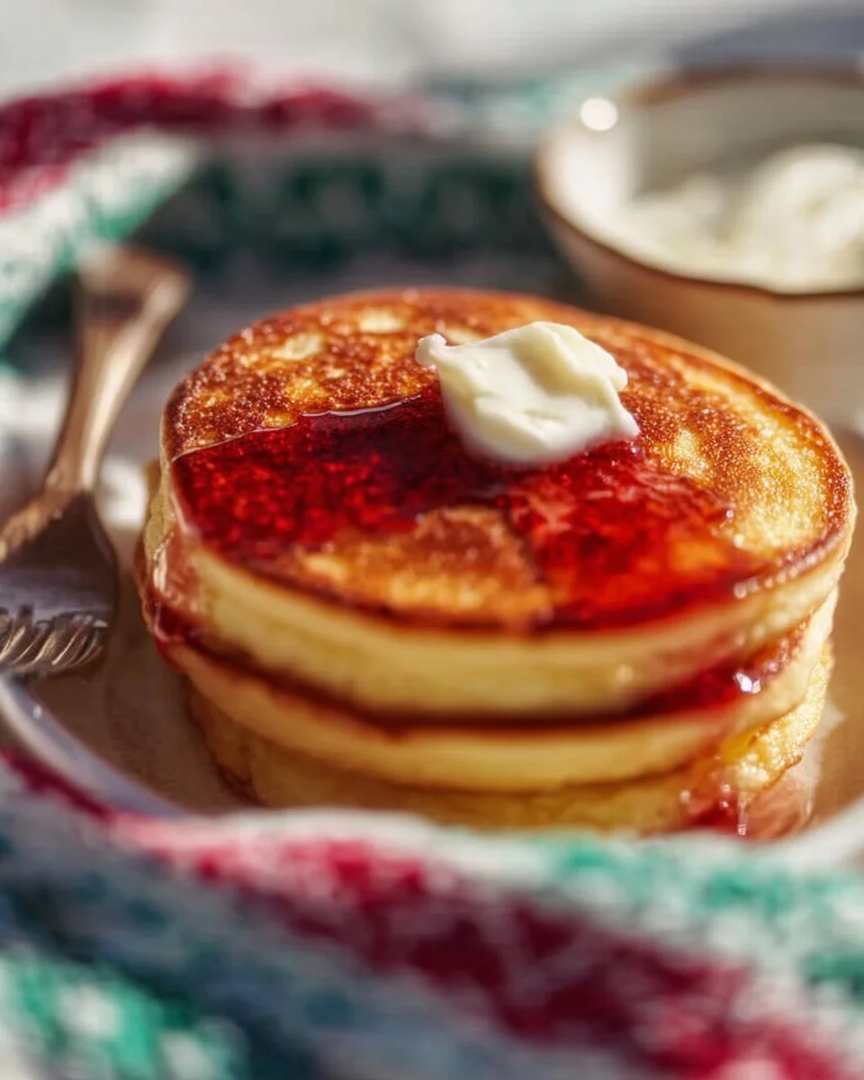 Sourdough Pancakes with Hibiscus Syrup